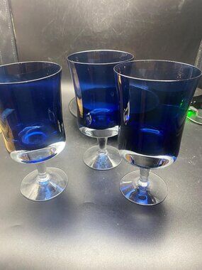 Denby Mirage Blue Water Goblets